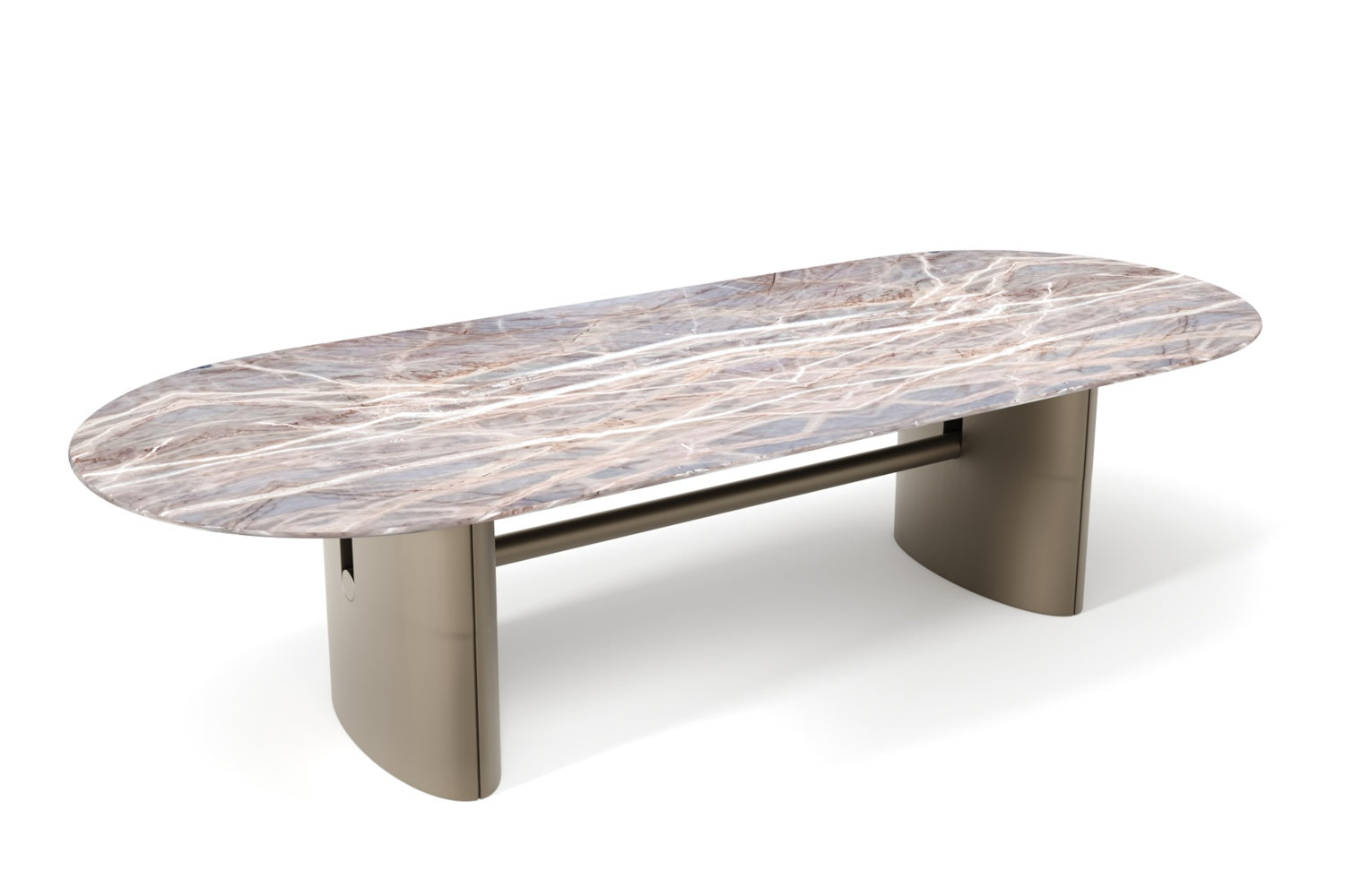 BANQUET Dining Table — Elephant White Marble Statement Table