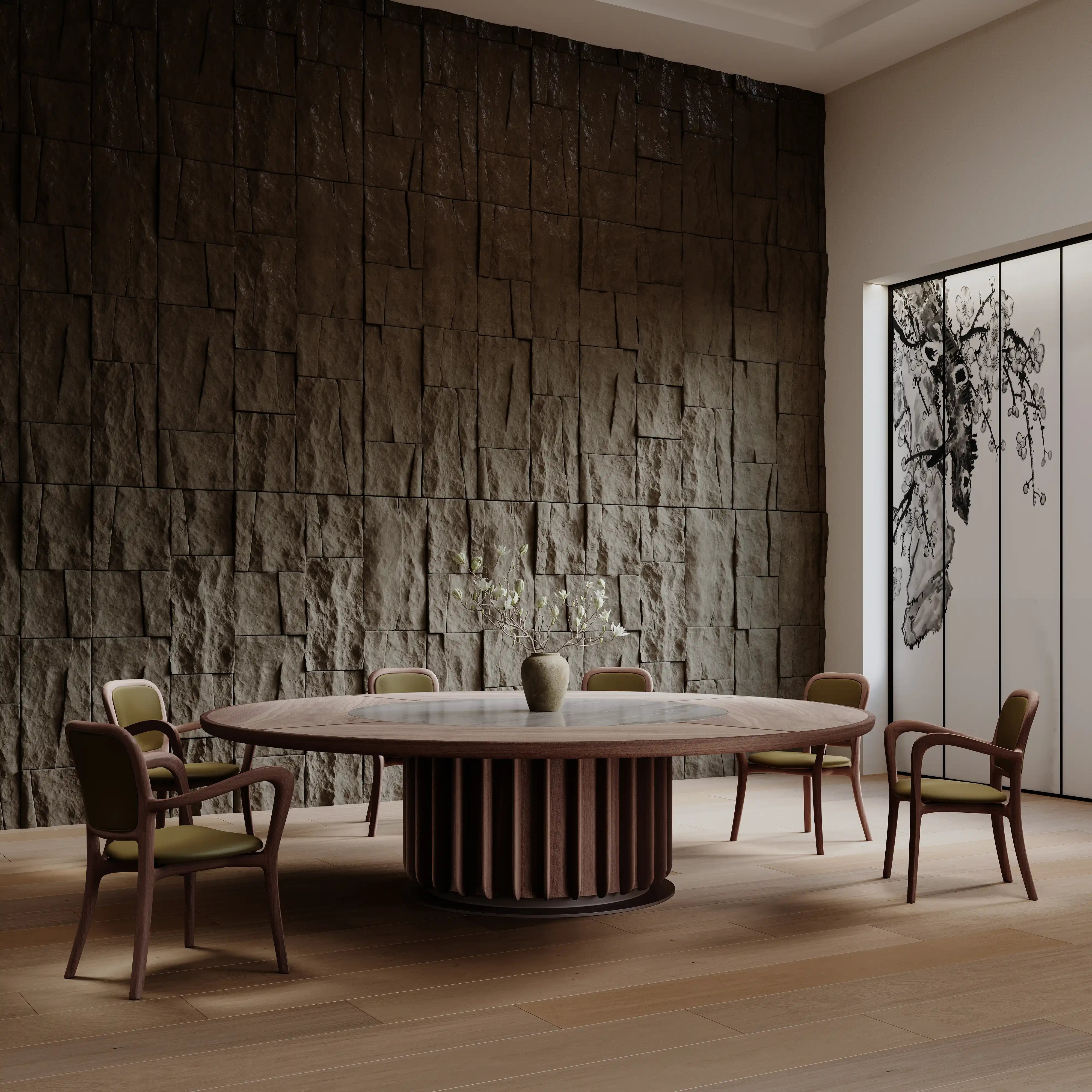 HE LE Dining Chair | A Sculpted Dialogue Between Wood and Comfort
