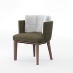 SHAN ZHU Dining Chair — Walnut Poise in Soft Leather & Fabric