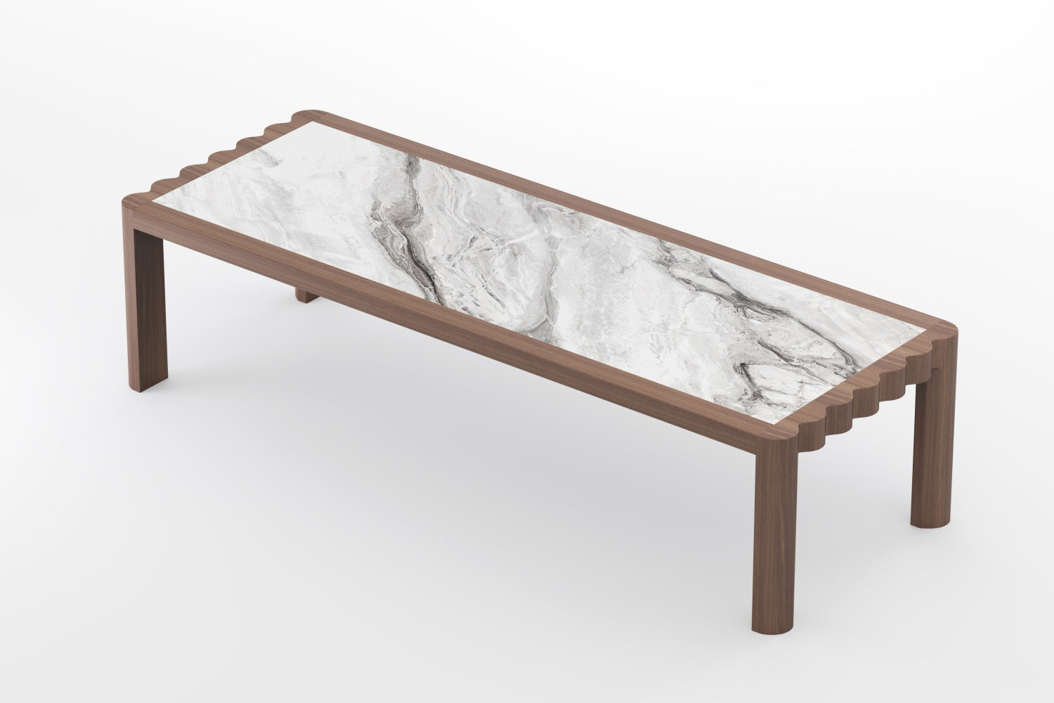SHAN ZHU Dining Table — A Dialogue Between Stone and Wood