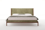 He Le Bed — A Dialogue of Leather and Walnut