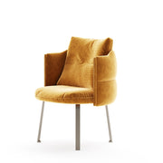 FU RONG Dining Chair | A Poetic Form in Fabric and Steel