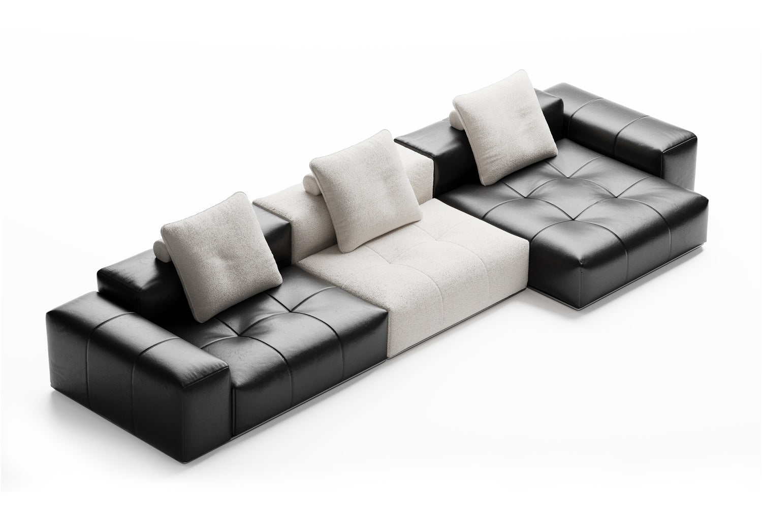Zong Heng Sofa - Original Design with Fabric & Stainless Steel Base Frame