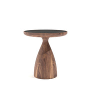 CLEARNESS Series | Sculpted Side Table with Glass Accent