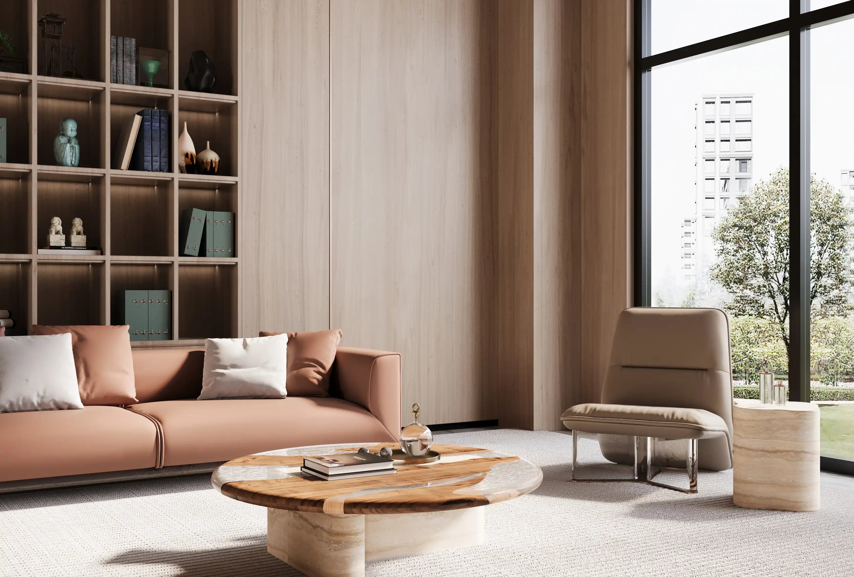 RONG Coffee Table — A Sculpted Presence in Living Space