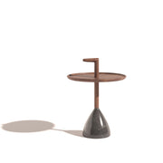 RU DIAN | Sculpted Edge Table in American Black Walnut & Root Marble