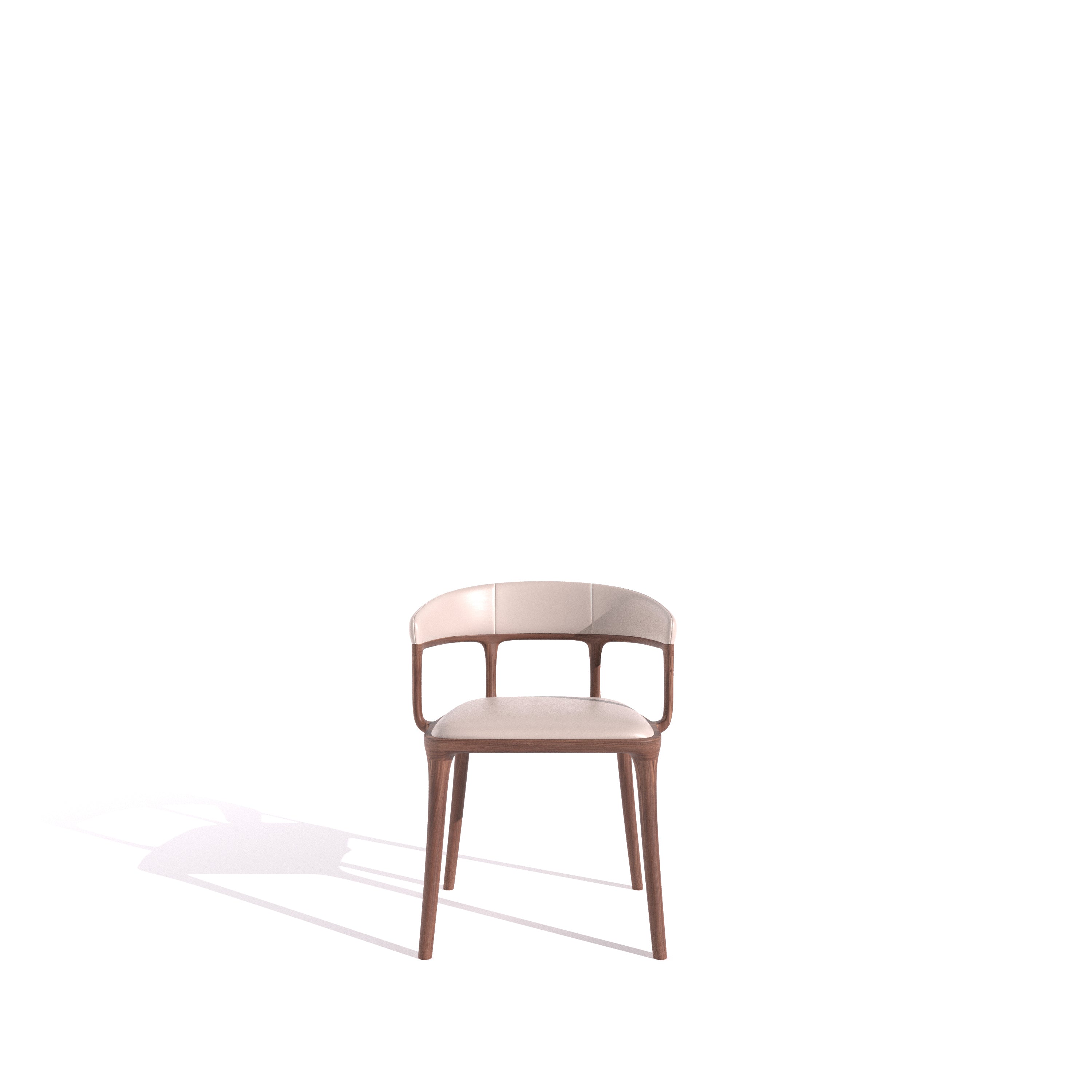 SPRING | Walnut & Leather Dining Chair — A Quiet Ode to Form