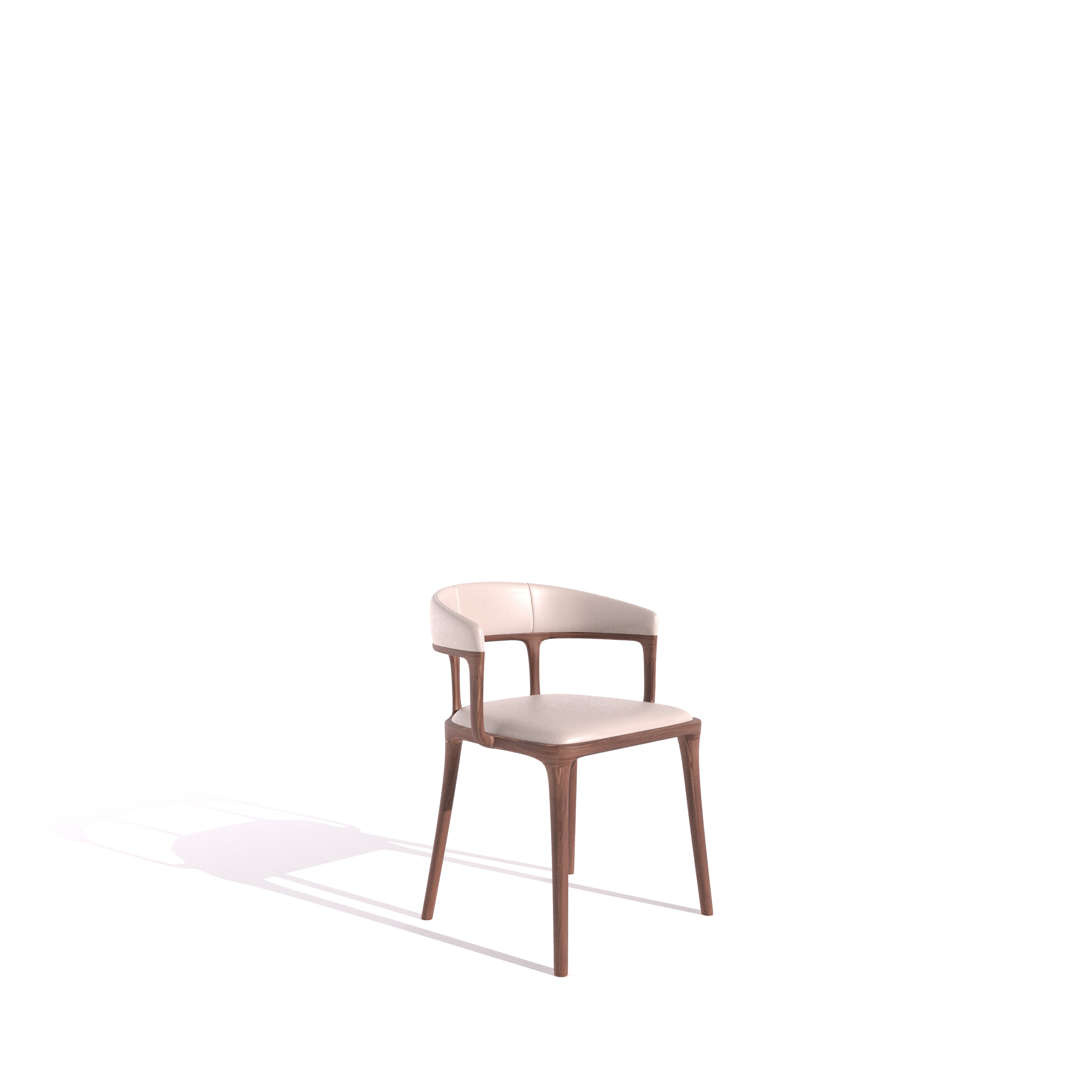 SPRING | Walnut & Leather Dining Chair — A Quiet Ode to Form