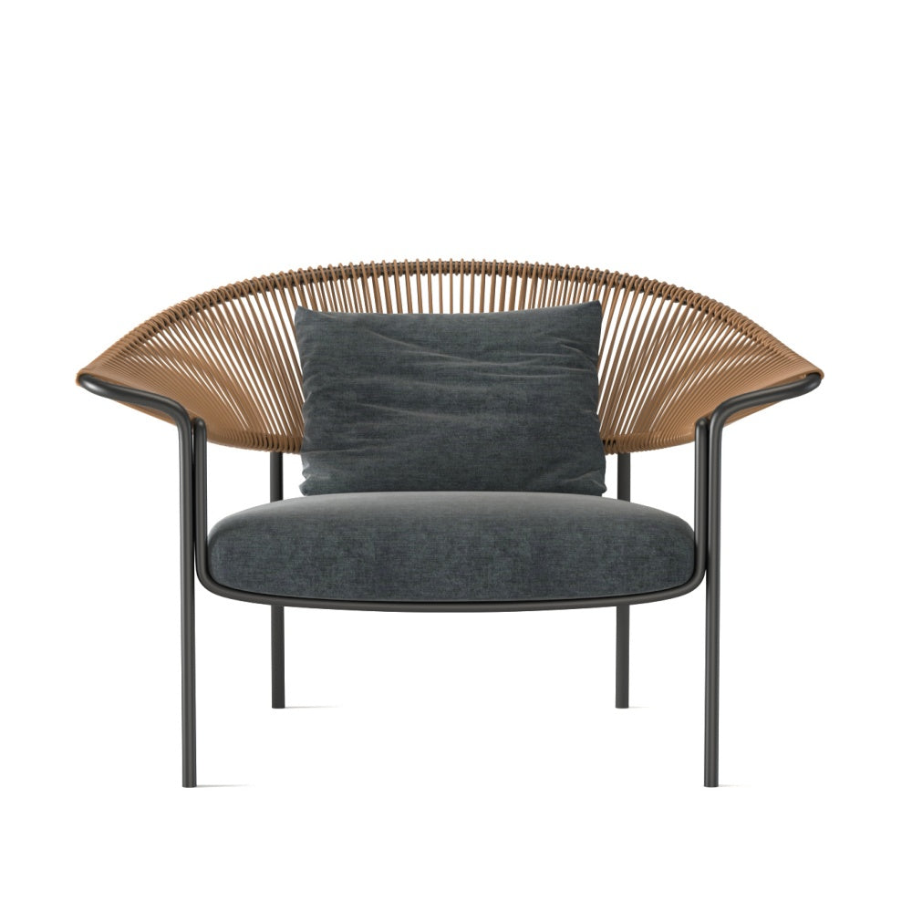 Yunzhi | The Artisanal Weave of Modern Comfort - High-End Rattan Chair with Metal Frame